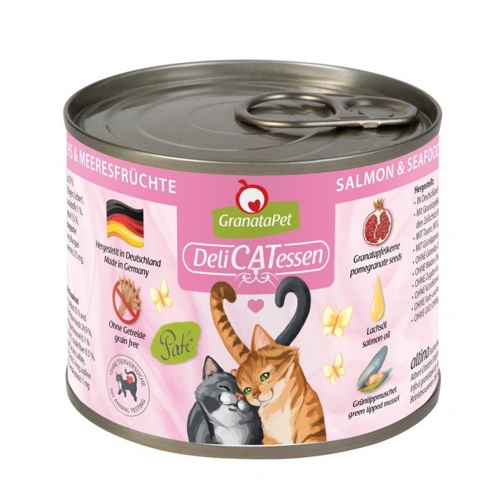 GranataPet Delicatessen Dose Lachs & Meeresfrüchte - 200 g