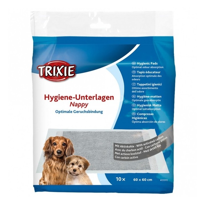 Trixie Hygiene-Unterlage Nappy mit Aktivkohle - 60 x 60 cm / 10 Stück