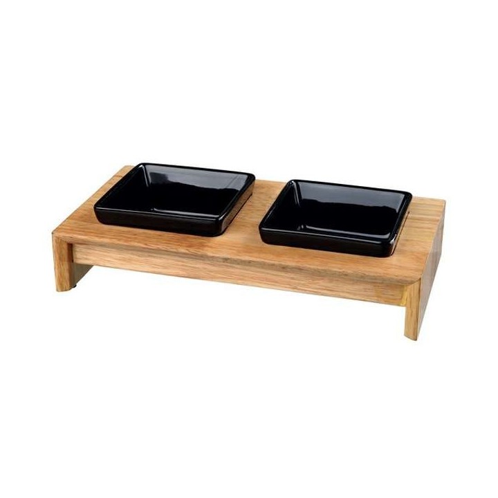 Trixie Napf-Set Keramik/Holz - 2 x 02 l
