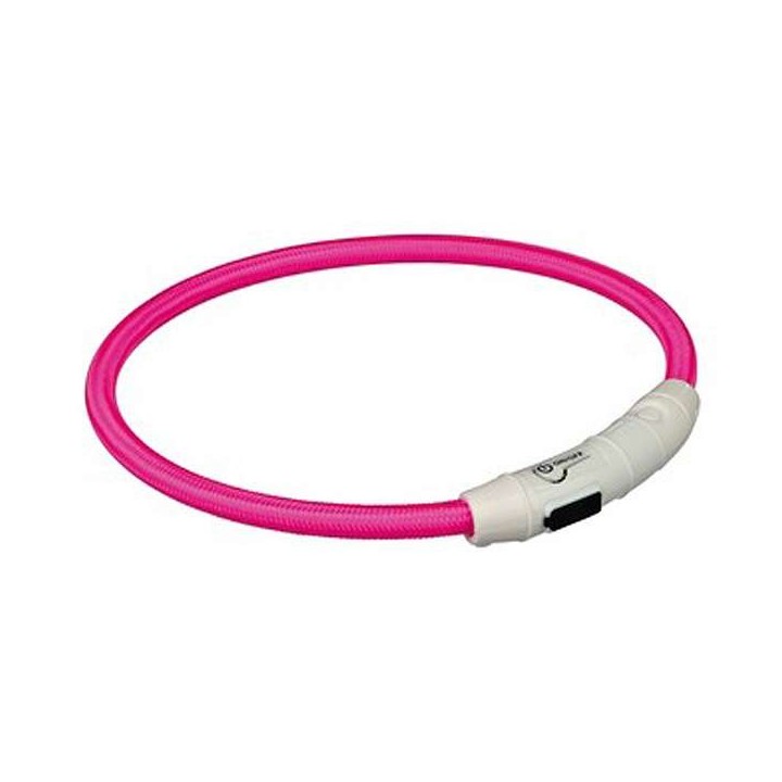 Trixie Flash Leuchtring USB Pink - M-L