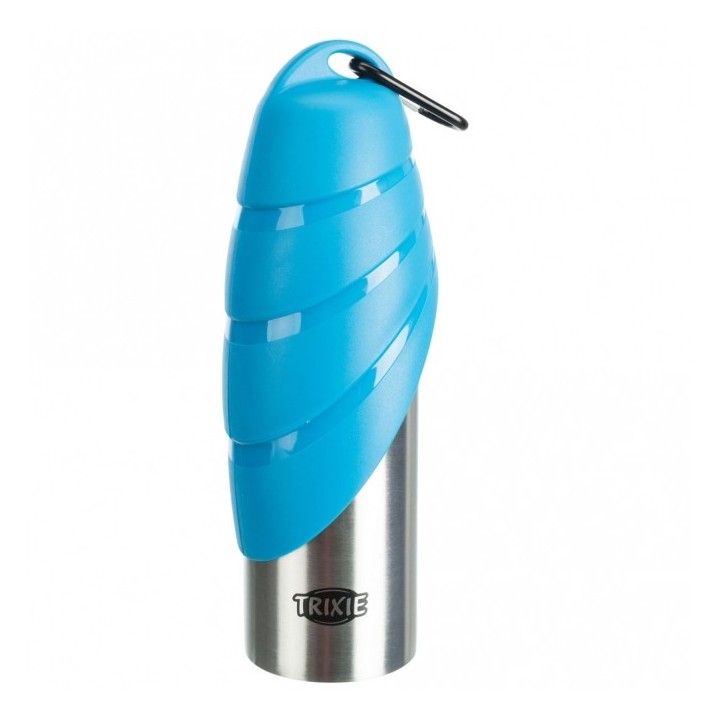 Trixie Edelstahl-Flasche mit Trinknapf - 750 ml