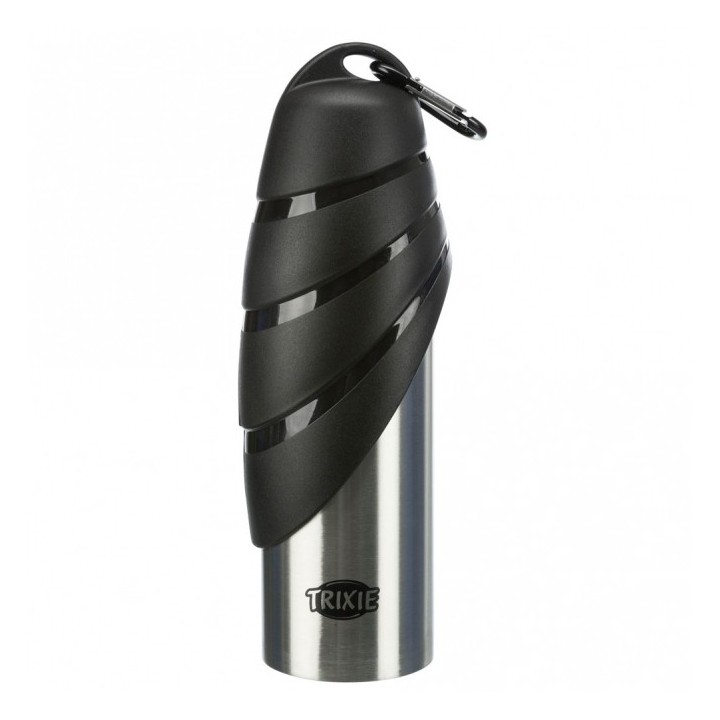 Trixie Edelstahl-Flasche mit Trinknapf - 750 ml