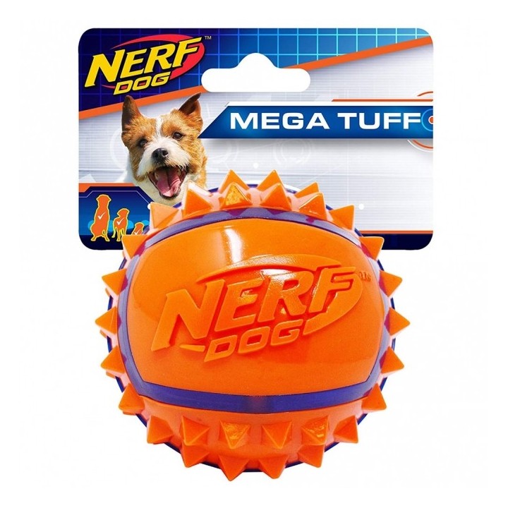 NERF DOG Mega Tuff TPR Spike Ball - 9 cm