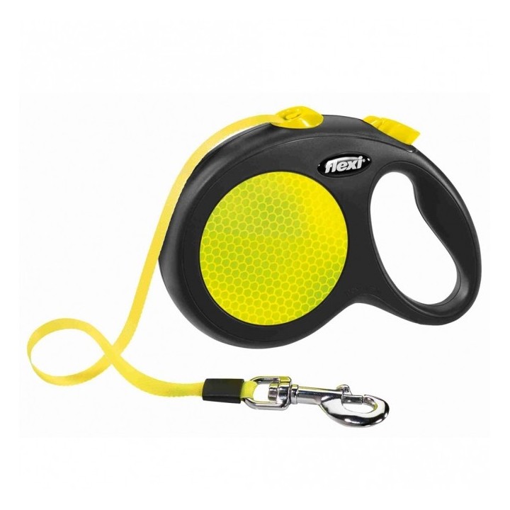 Flexi New Classic Neon Gurt-Roll-Leine - L / Gelb