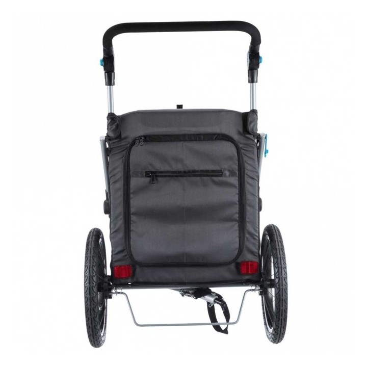 Trixie Fahrrad-Anhänger für Hunde - grau/schwarz - S