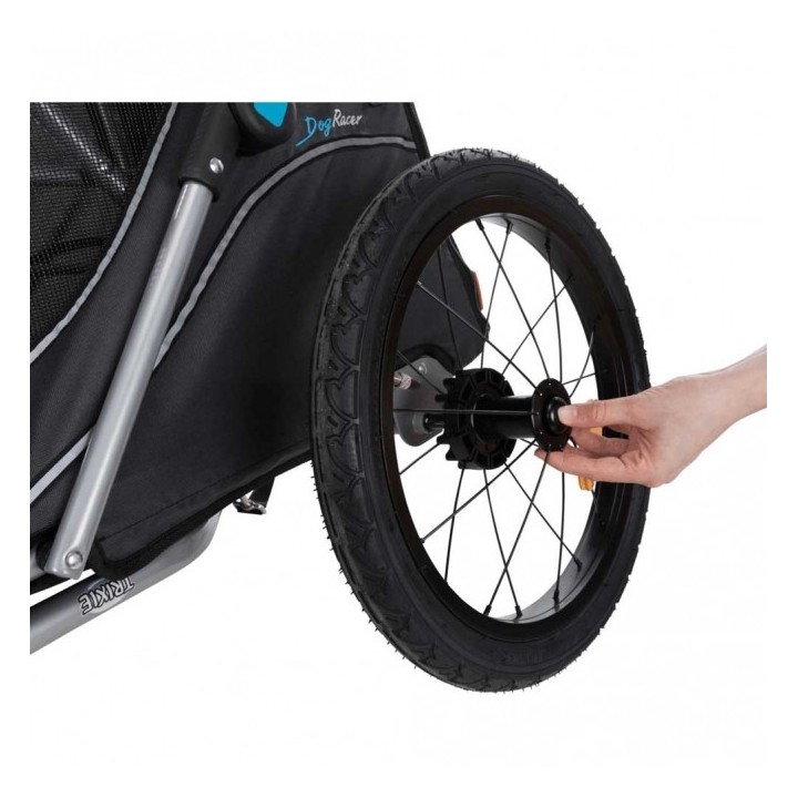 Trixie Fahrrad-Anhänger für Hunde - grau/schwarz - M