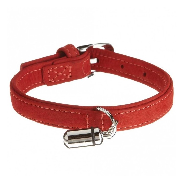 Karlie Halsband Buffalo aus Kalbsleder - Rot - 27 cm/10 mm