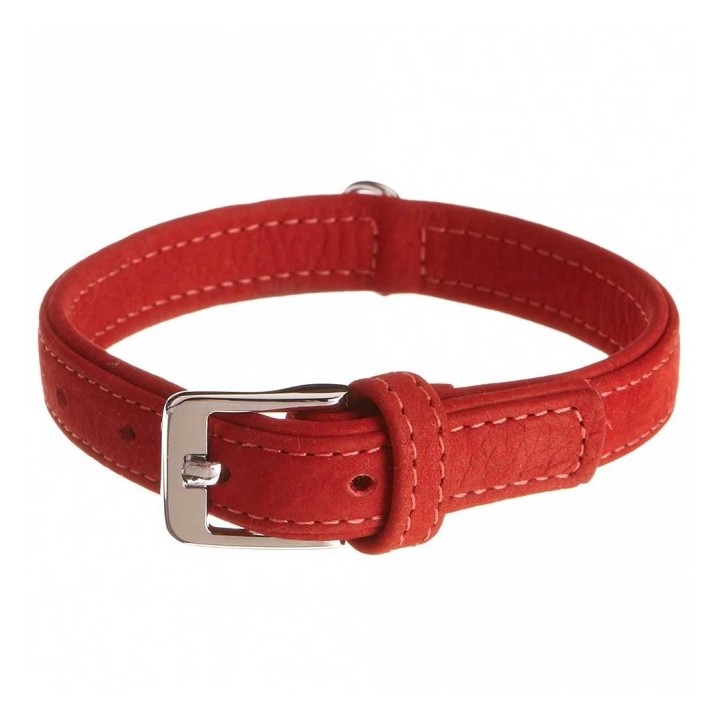 Karlie Halsband Buffalo aus Kalbsleder - Rot - 24 cm/10 mm
