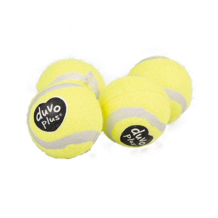 Duvoplus Tennisbälle - gelb - 4 Stück - 4cm