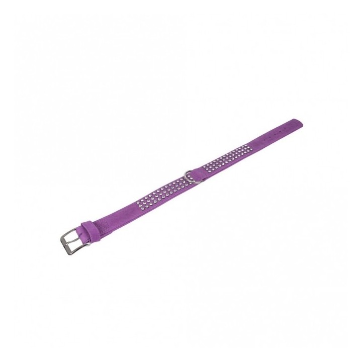 Karlie Buffalo Strass-Halsband - Violett - 3-reihig 65cm/40mm