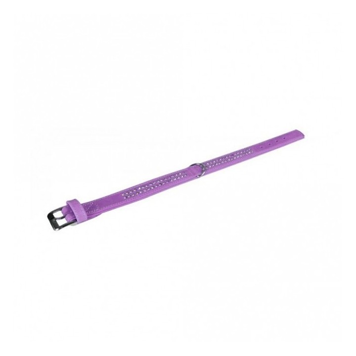 Karlie Buffalo Strass-Halsband - Violett - 2-reihig 55cm/30mm