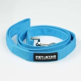 Pet-Star Leine passend zum Pet-Star Softgeschirr / Netzgeschirr - Blau