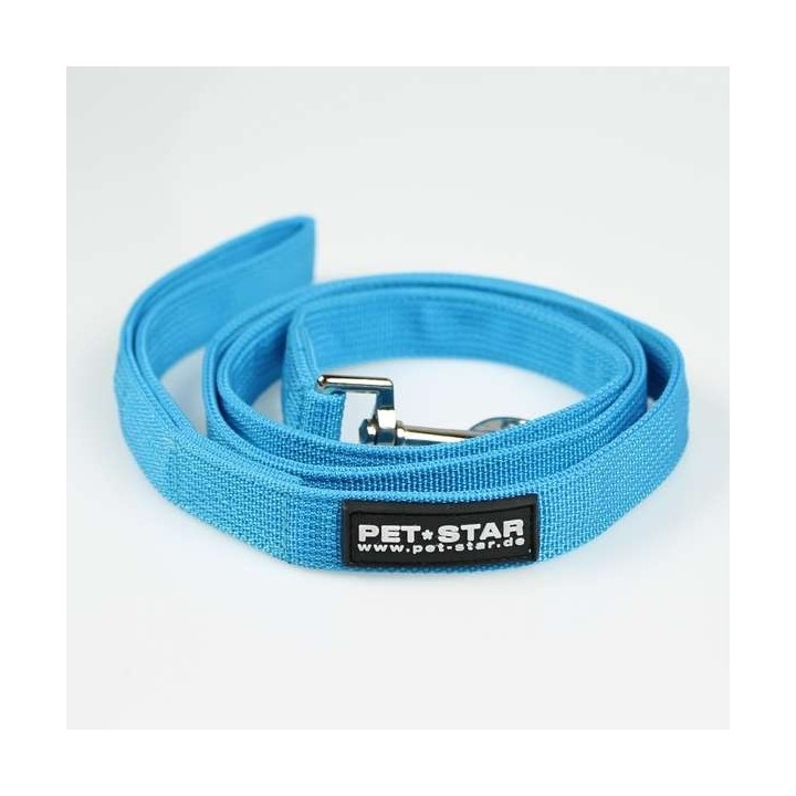 Pet-Star Leine passend zum Pet-Star Softgeschirr / Netzgeschirr - Blau