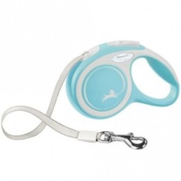 FLEXI Rollleine New COMFORT Gurt - 3m bis 12kg - hellblau