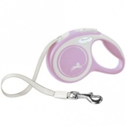 FLEXI Rollleine New COMFORT Gurt - 3m bis 12kg - rosa