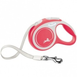 FLEXI Rollleine New COMFORT Gurt - 3m bis 12kg - rot