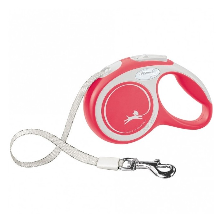 FLEXI Rollleine New COMFORT Gurt - 3m bis 12kg - rot