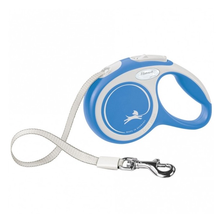 FLEXI Rollleine New COMFORT Gurt - 3m bis 12kg - blau