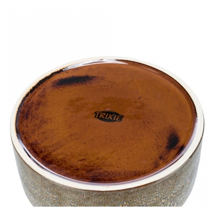 Trixie Keramiknapf mit Musterung - braun - 09 l/ø 16 cm