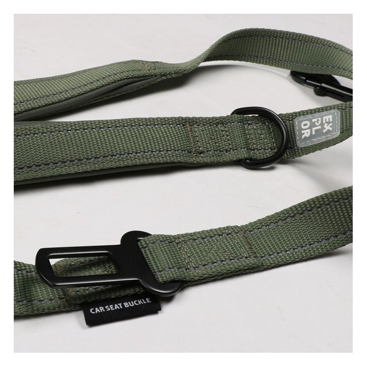 Duvoplus EXPLOR Ultimate Fit On-The-Road-Leine Classic - Undercover Green - 130cm - 25mm