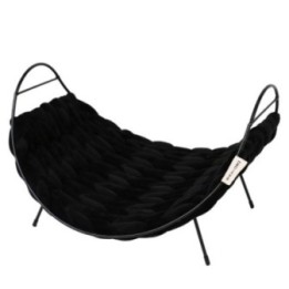 D&D Katzenbett Baily Fleece - schwarz - 40x35x20cm