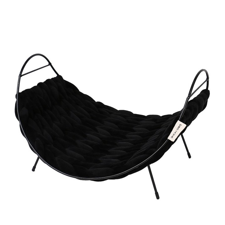 D&D Katzenbett Baily Fleece - schwarz - 50x45x25cm