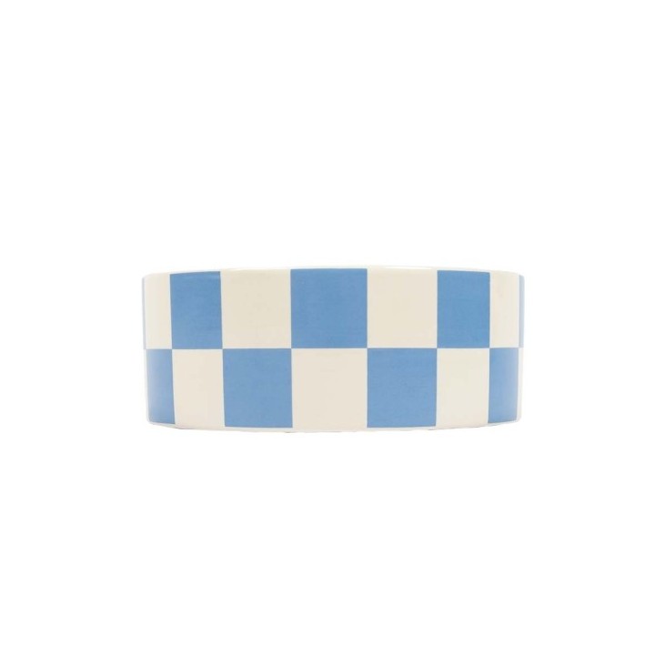 Coockoo Futternapf Checkmate - blau/weiß - 750ml-16x16x6cm