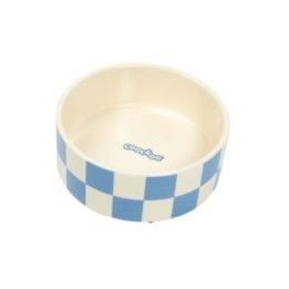 Coockoo Futternapf Checkmate - blau/weiß - 1150ml-18x18x7cm