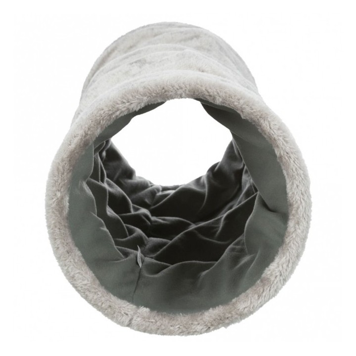 Trixie Crunch Plüschtunnel 60 cm - Grau