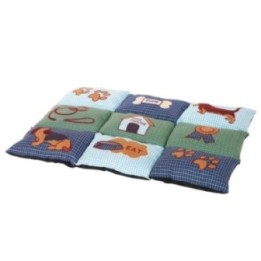 Trixie Patchwork-Decke - blau/grün 80 x 55 cm