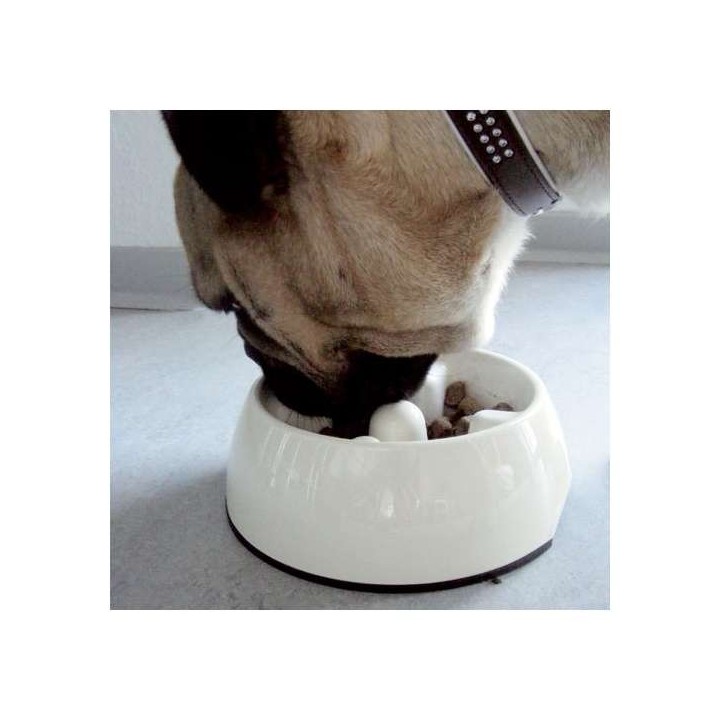 DOGIT Go-Slow Anti-Schling-Napf Weiss 300 ml