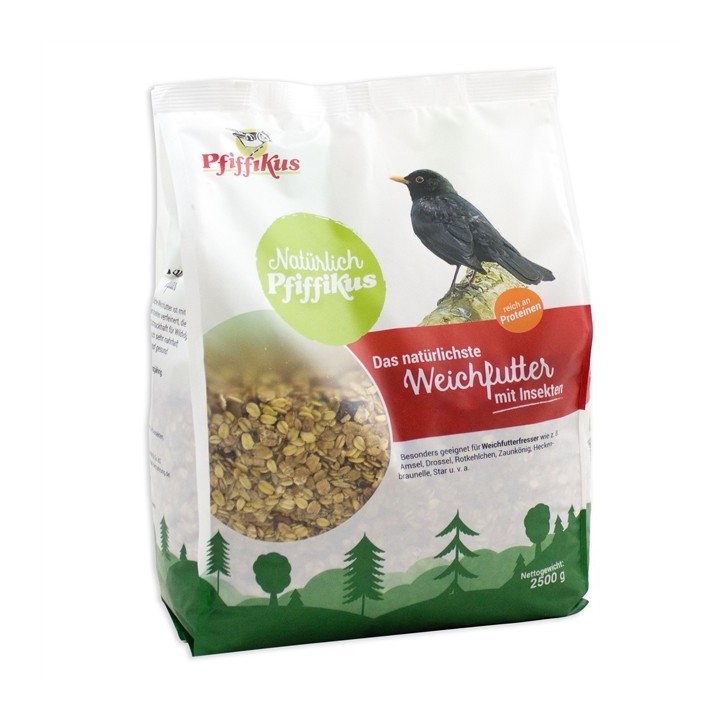 Natürlich Pfiffikus Weichfutter mit Insekten 25kg