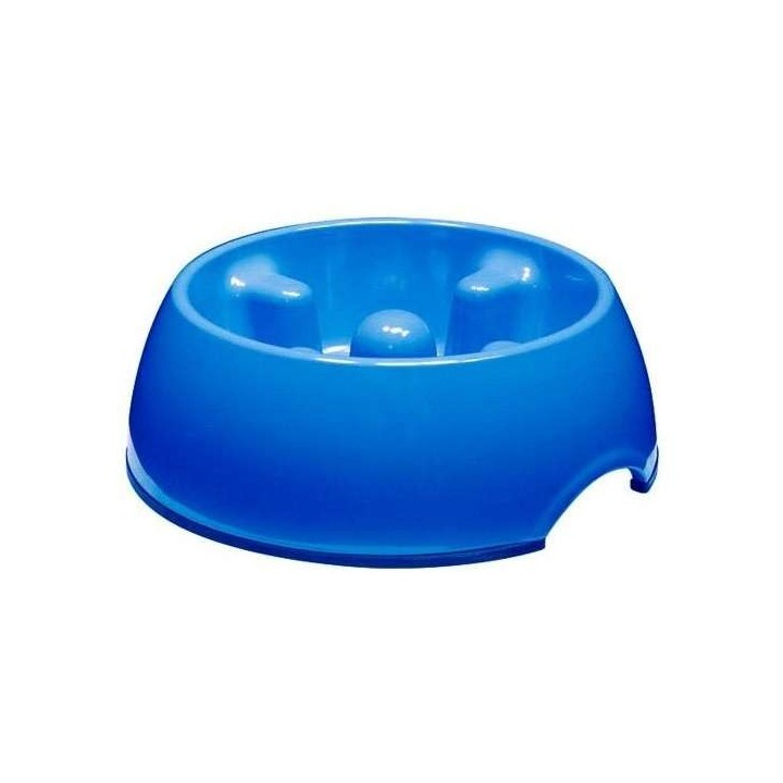 DOGIT Go-Slow Anti-Schling-Napf Blau 1200 ml