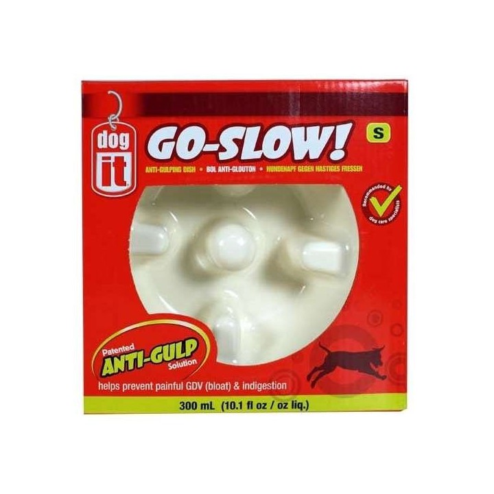 DOGIT Go-Slow Anti-Schling-Napf Blau 1200 ml