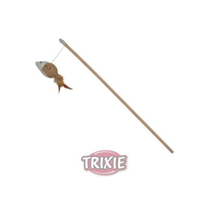 Trixie Spielangel Maus mit Federn