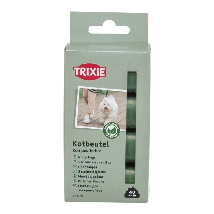 Trixie kompostierbare Hundekotbeutel - 4 × 10 Btl.