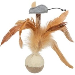 Trixie Steh-auf-Federball mit Maus - 15 cm