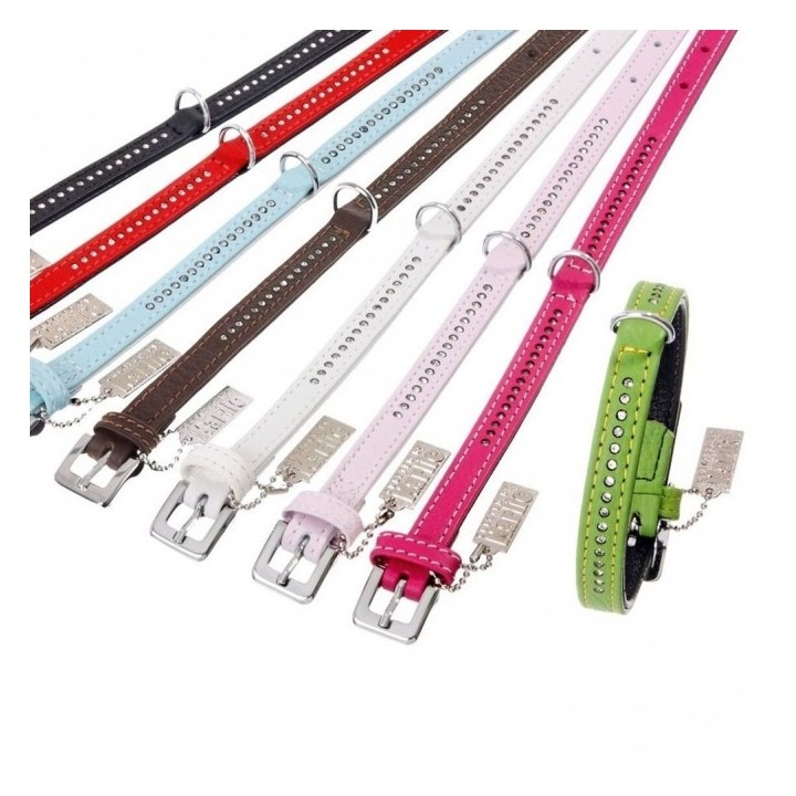 Karlie Vintage Strass-Halsband 1-reihig - Braun 24 cm