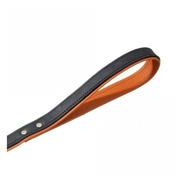 Karlie Rodeo Leine genietet 16mm 100cm - schwarz/cognac