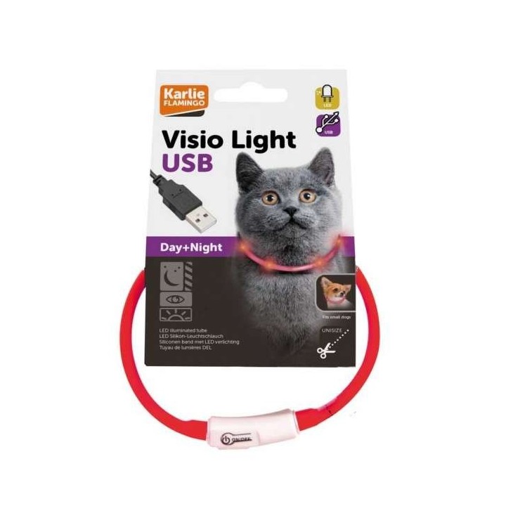 Karlie Visio Light Cat LED-Schlauch mit USB - Rot