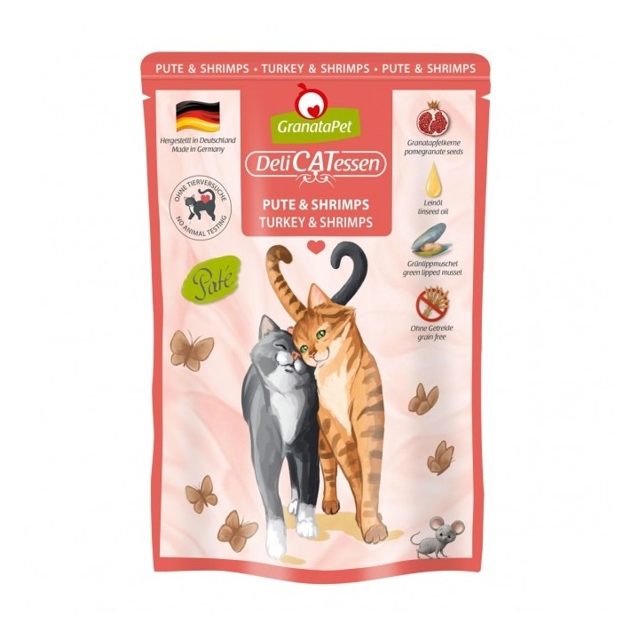 GranataPet Delicatessen Pouch Pute & Shrimps 85 g