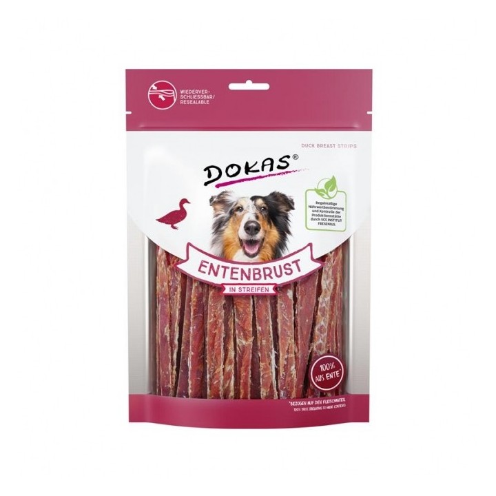 Dokas Dog Snack Entenbrust in Streifen 250g