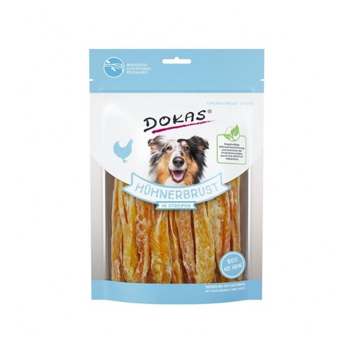 Dokas Dog Snack Hühnerbrust in Streifen 250g