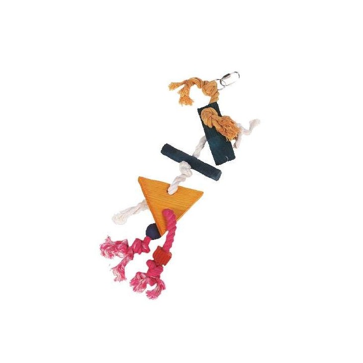 Karlie Flamingo Vogelspielzeug Holz mit Seil