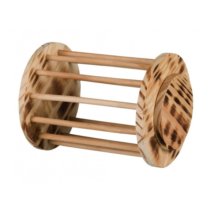 Trixie Heuraufe Rolle aus geflammtem Holz