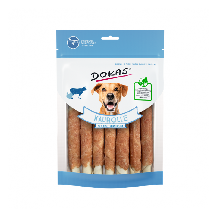 Dokas Dog Snack Kaurolle mit Truthahnbrust 190g