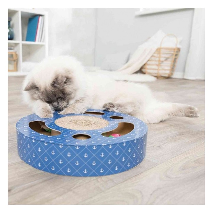 Trixie Kratztrommel aus Pappe mit Spielbällen