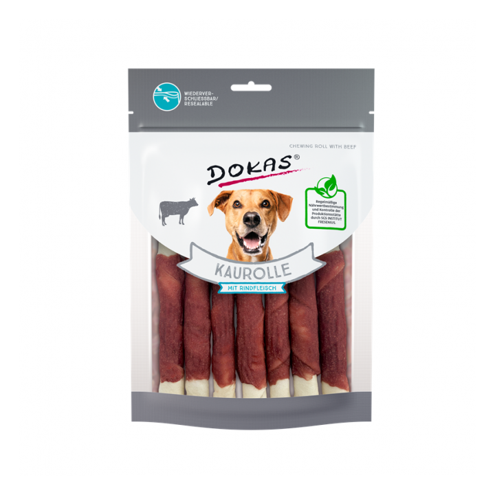 Dokas Dog Snack Kaurolle mit Rindfleisch 190g