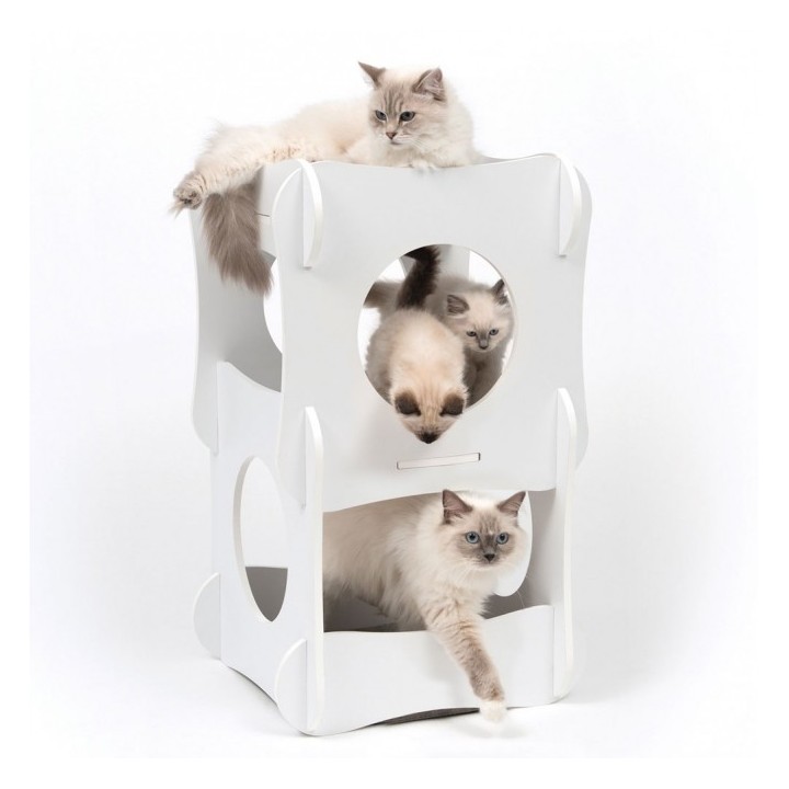 Vesper Katzenhaus Condo - Weiß
