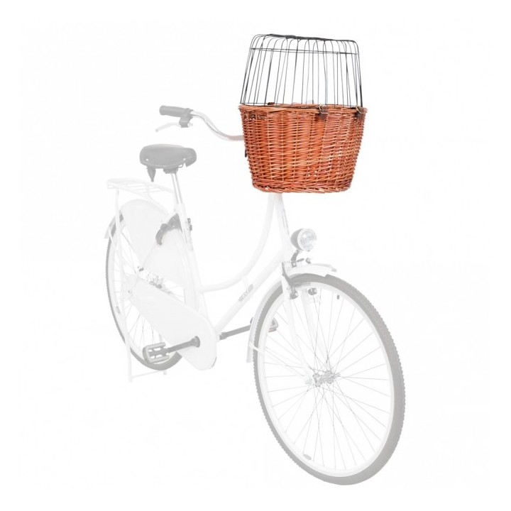 Trixie Front-Hundefahrradkorb aus Weide - natur
